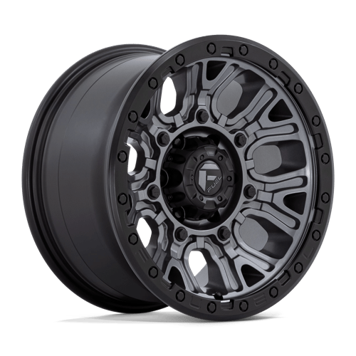 Fuel 1PC 17X9 TRACTION 6X139.7 MATTE GUNMETAL W/ BLACK RING +1