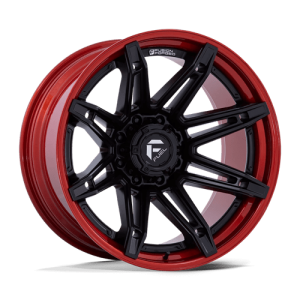 Fuel 1PC 20X10 BRAWL 8X165.1 MATTE BLACK W/ CANDY RED LIP -18