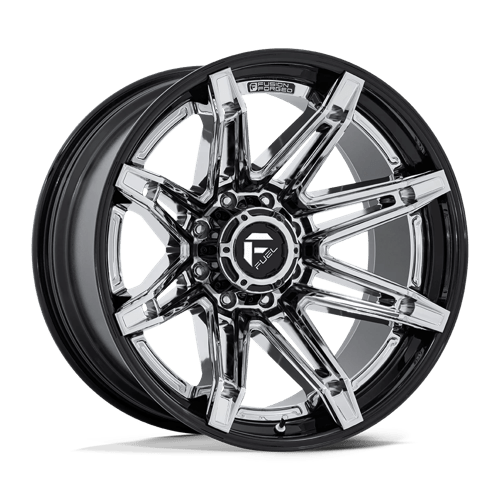 Fuel 1PC 22X10 BRAWL 8X180 CHROME W/ GLOSS BLACK LIP -18