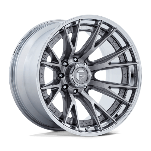 Fuel 1PC 20X10 CATALYST 8X165.1 PLATINUM W/ CHROME LIP -18