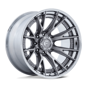 Fuel 1PC 22X12 CATALYST 8X165.1 PLATINUM W/ CHROME LIP -44