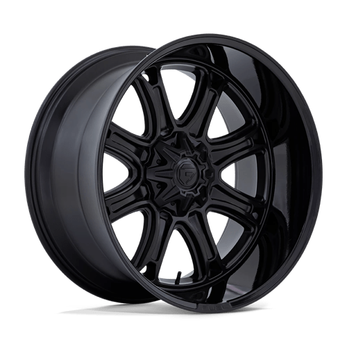 Fuel 1PC 20X10 DARKSTAR 8X170 MATTE BLACK W/ GLOSS BLACK LIP -18
