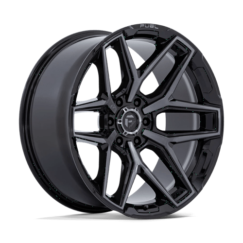 Fuel 1PC 18X9 FLUX 6X139.7 GLOSS BLACK BRUSH FC GRAY DDT +1