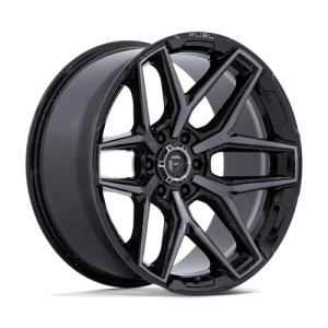 Fuel 1PC 20X9 FLUX 6X139.7 GLOSS BLACK BRUSH FC GRAY DDT +20