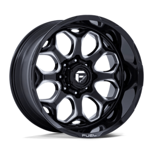 Fuel 1PC 20X9 SCEPTER 8X170 GLOSS BLACK MILLED +1