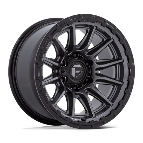 Fuel 1PC 17X9 PISTON 5X127 MATTE GUNMETAL W/ GLOSS BLACK LIP -12