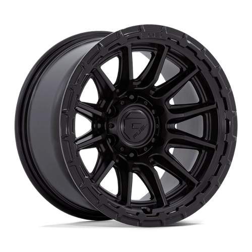 Fuel 1PC 22X9.5 PISTON 6X139.7 BLACKOUT W/ GLOSS BLACK LIP +20