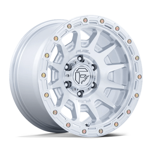 Fuel 1PC 18X9 FORTRESS 6X139.7 GLOSS SILVER W/ MACHINED FACE +1