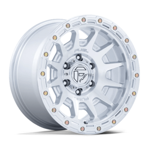 Fuel 1PC 18X9 FORTRESS 6X139.7 GLOSS SILVER W/ MACHINED FACE +20
