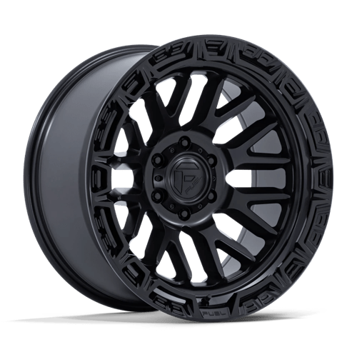 Fuel 1PC 20X10 RAIL 6X139.7 -18 SATIN BLACK GLOSS BLACK LIP