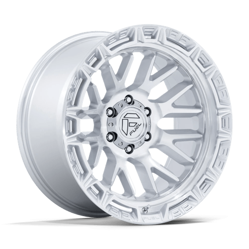 Fuel 1PC 20X10 RAIL 6X139.7 -18 GLOSS SILVER MACHINED FACE