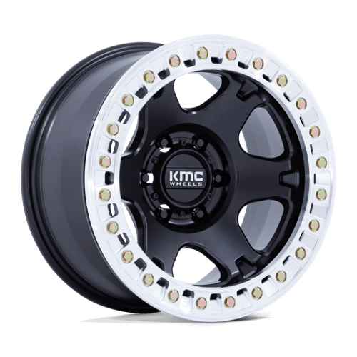KMC 17X9 VI BLANK SATIN BLACK W/ MACHINED RING -12