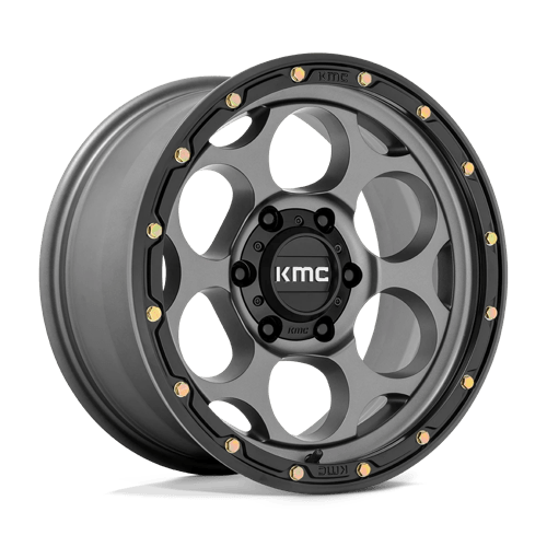 KMC 17X8.5 KM541 6X114.3 SATIN GRAY W/ BLACK LIP +18