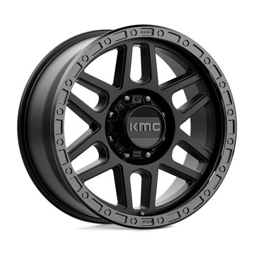 KMC 20X9 KM544 8X170 SATIN BLACK W/ GLOSS BLACK LIP +18