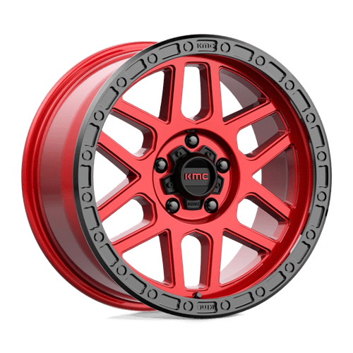KMC 17X9 KM544 5X127 CANDY RED W/ BLACK LIP +18