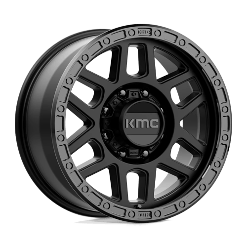 KMC 18X9 KM544 8X165.1 SATIN BLACK W/ GLOSS BLACK LIP +18