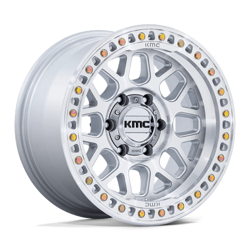 KMC 20X9 GRS 6X139.7 GLOSS SILVER W/ MACHINED FACE +0