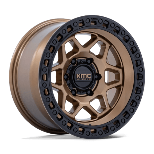 KMC 17X8.5 TORX 6X114.3 MATTE BRONZE W GLOSS BLACK LIP +25