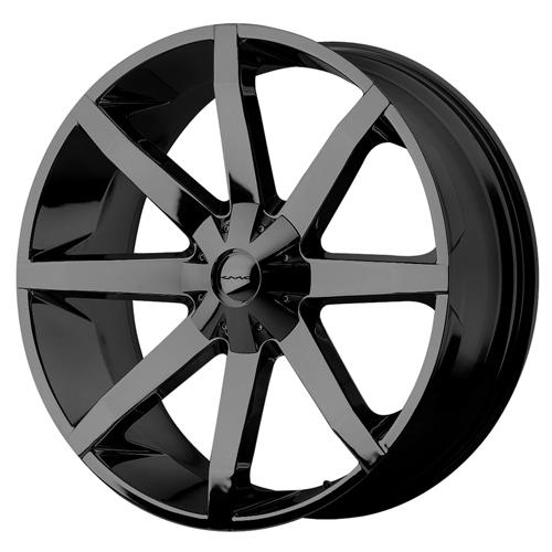 KMC 22X9.5 GLOSS BLACK +15