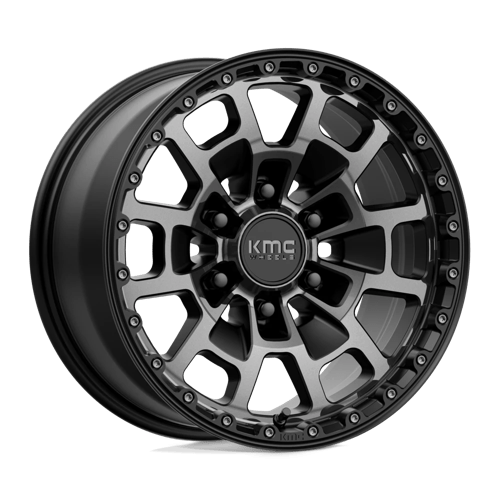 KMC 17X8.5 KM718 6X139.7 SATIN BLACK W/ GRAY TINT +18