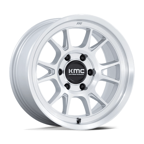 KMC 17X8.5 RANGE 6X139.7 GLOSS SILVER W/ MACHINED FACE +0