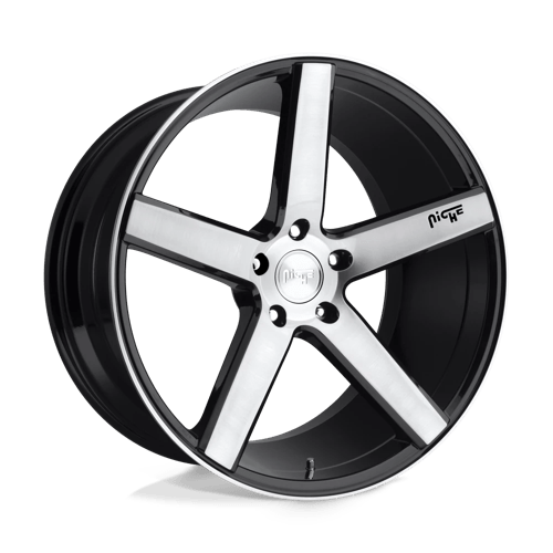 Niche 1PC 20X8.5 MILAN 5X114.3 GLOSS BLACK BRUSHED +35