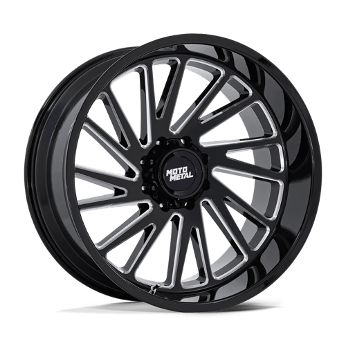 Moto Metal 24X12 COMBAT 8X165.1 GLOSS BLACK MILLED -44