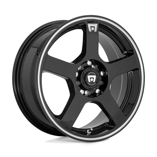 Motegi 17X7 MR116 5X100/4.5 GLOSS BLACK W/ MACHINED FLANGE +40