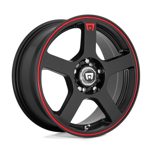 Motegi 17X7 MR116 5X100/4.5 MATTE BLACK W/ RED STRIPE +40