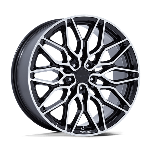 Niche 1PC 20X9 CALABRIA 5X112 GLOSS BLACK MACHINED +27