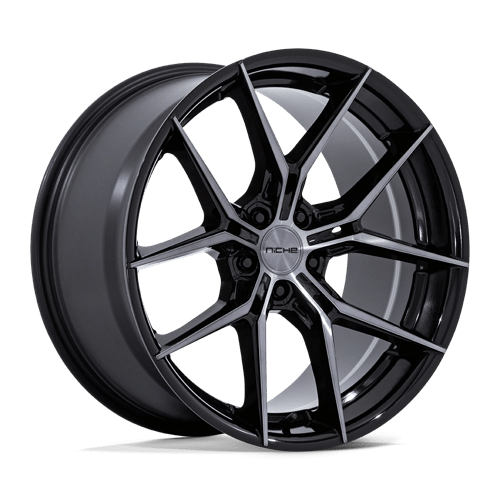 Niche 1PC 19X8.5 PRODIGY 5X112 GLOSS BLACK DARK TINTED CLEAR +35