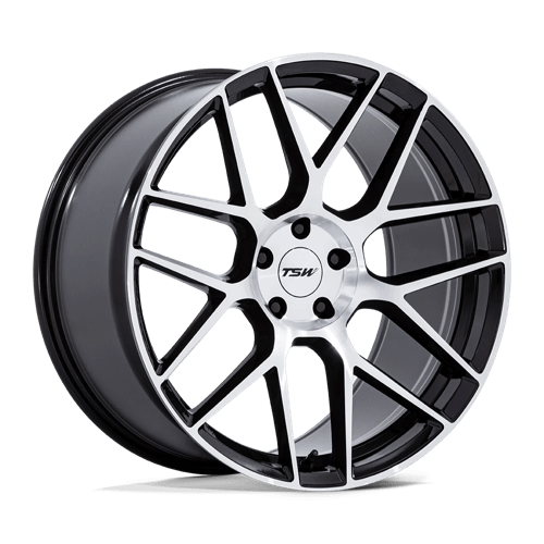 TSW 18X9 LASARTHE 5X112 GLOSS BLACK MACHINED +45