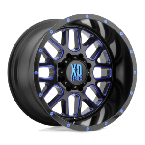 XD 20X9 XD820 6X139.7 SATIN BLACK MILLED W/ BLUE TINTED CLEAR COAT +18