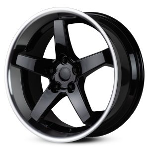 ORBIT 20x10 FORM 5x114.3 GLOSS BLACK WITH LIP POLISH +30